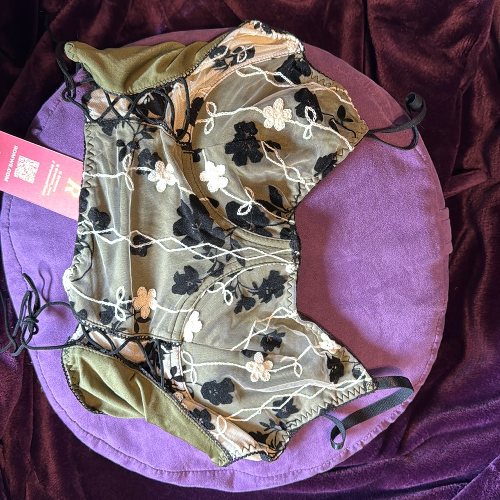 Embroidered bralette. Super cute. NWT